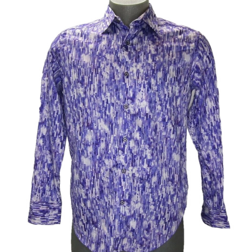NEW ROBERT GRAHAM Mens Shirt Purple SZ S Demeri  Long Sleeve Button Up